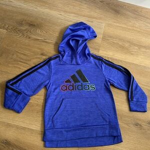 Kids Blue Adidas Lightweight Hoodie 4T